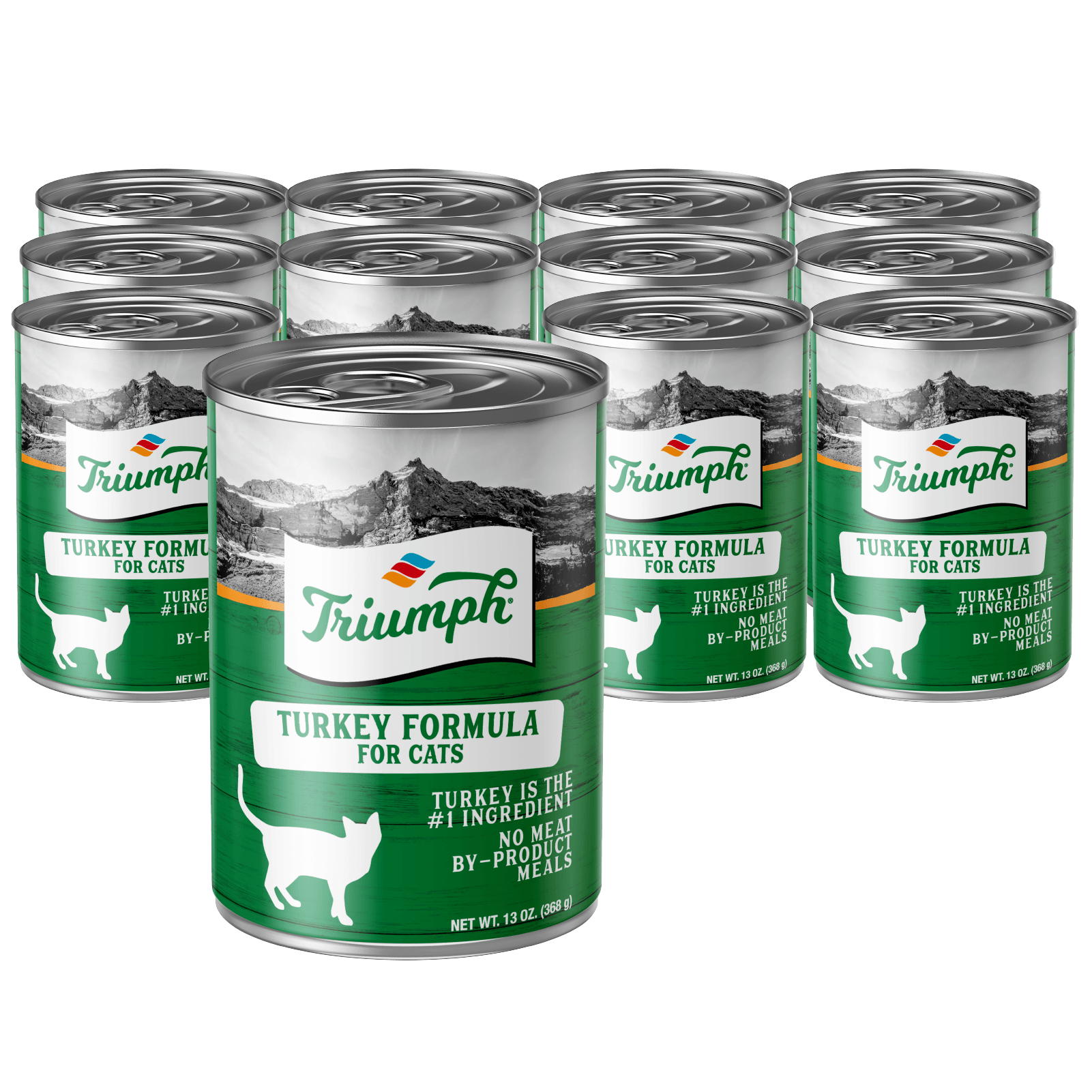 Turkey Recipe Wet Cat Food | 13.2 oz - 12 pk | Triumph