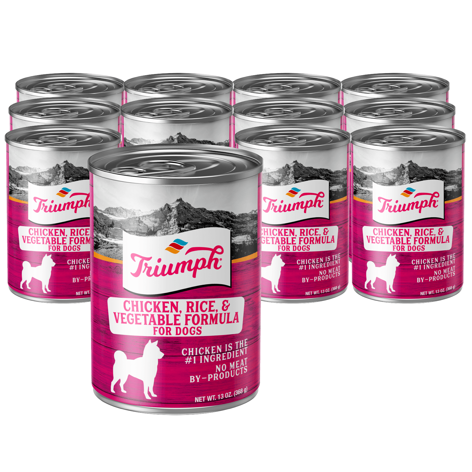 Chicken, Rice and Vegetable Recipe Wet Dog Food | 13.2 oz - 12 pk | Triumph