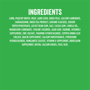 lamb canned dog food ingredients