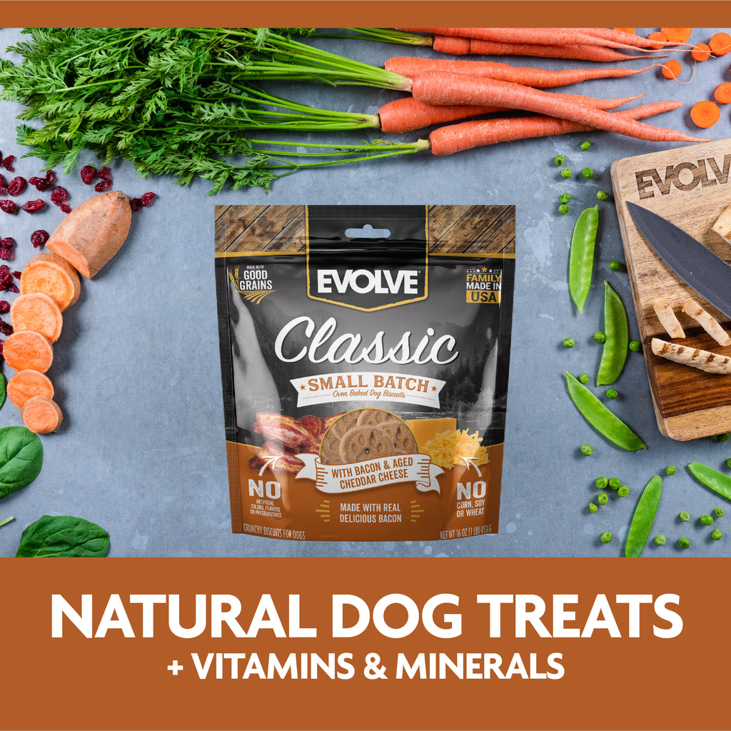 Natural dog treats with vitamins and minerals
