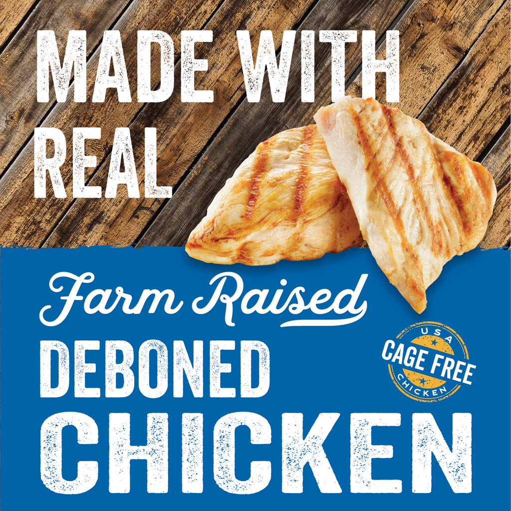 Made with real, farm raised, deboned chicken