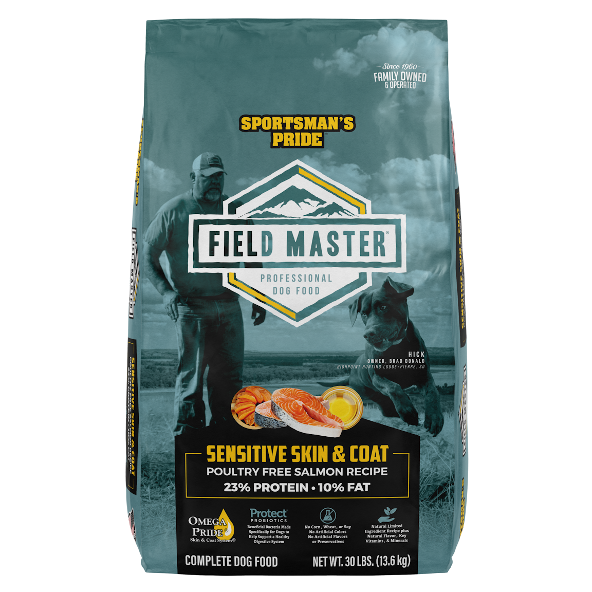 Sensitive Skin & Coat Poultry Free Salmon Dog Food | 30 LB | Sportsman's Pride Field Master