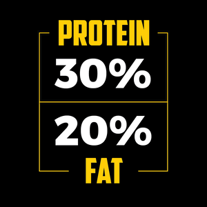 30% protein, 20% fat