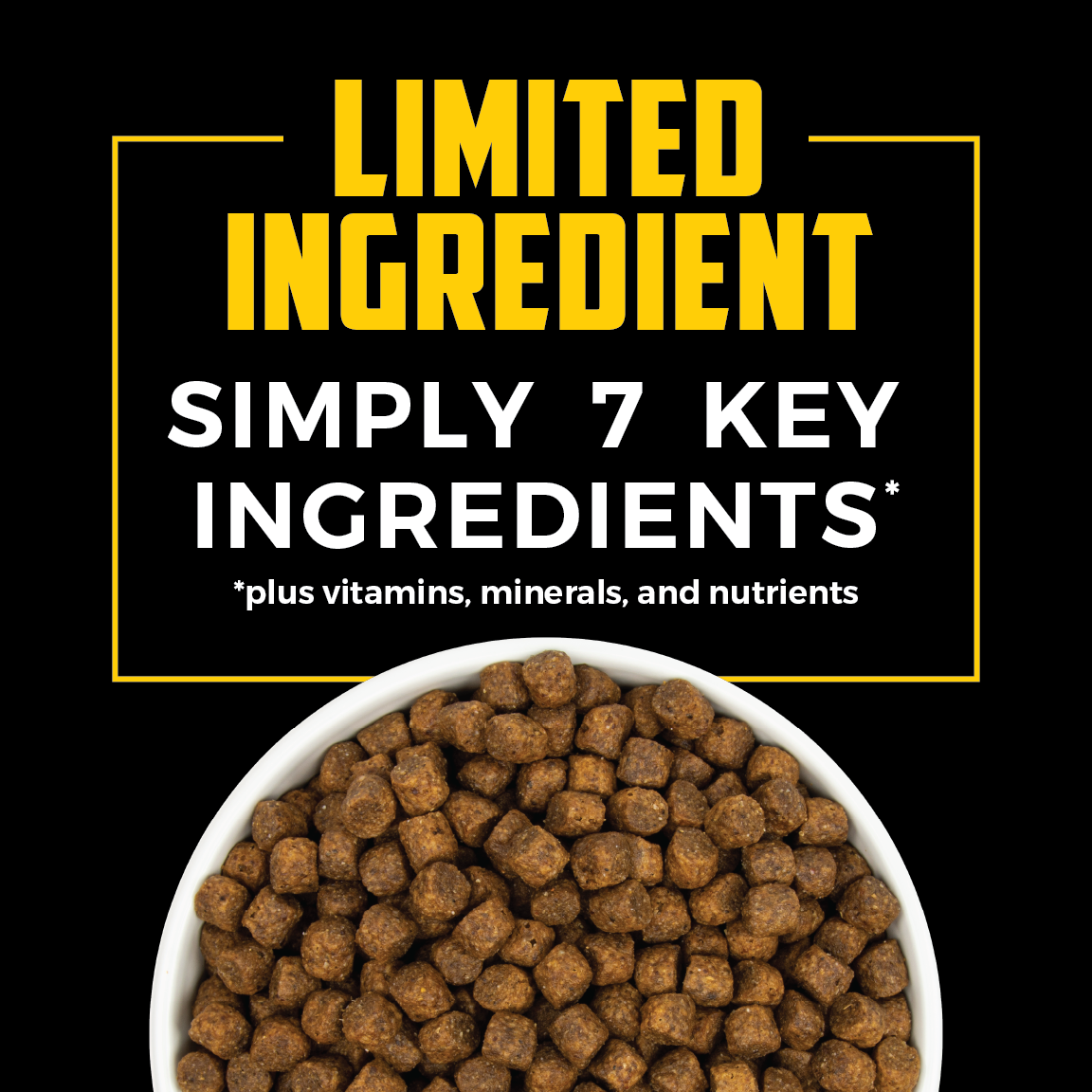 Limited ingredient dog food with simply 7 key ingredients