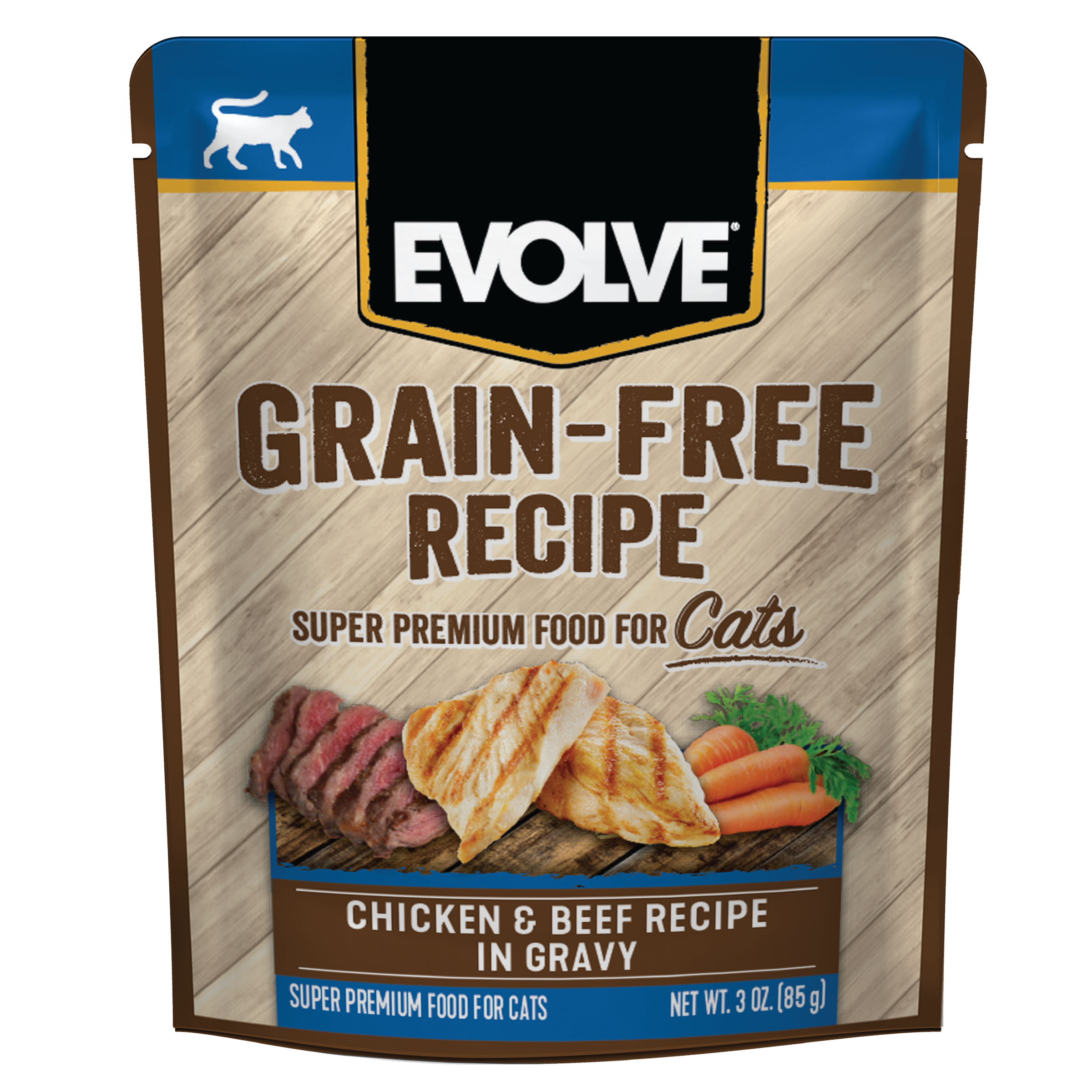 Evolve Chicken & Beef Recipe in Gravy Food for Cats