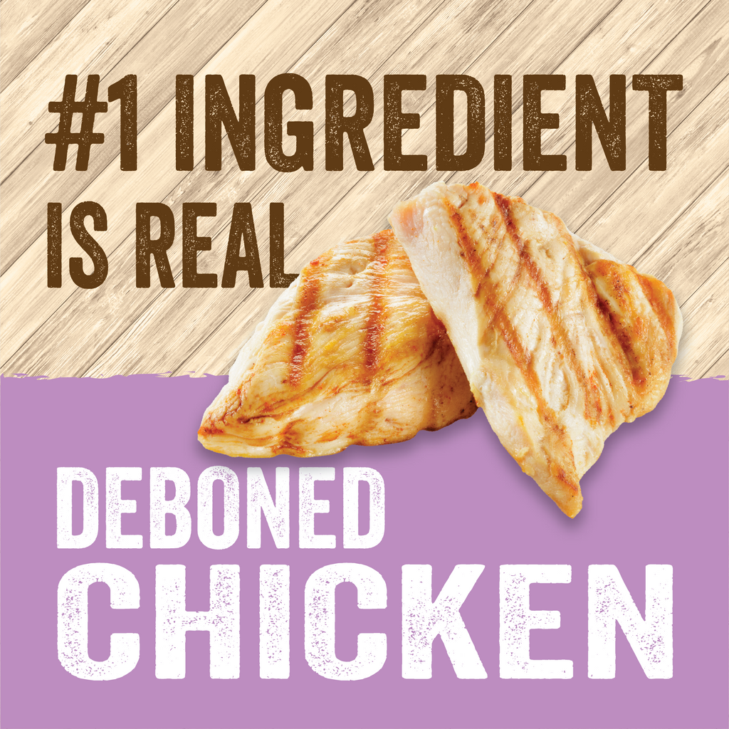 #1 ingredient is real, deboned chicken