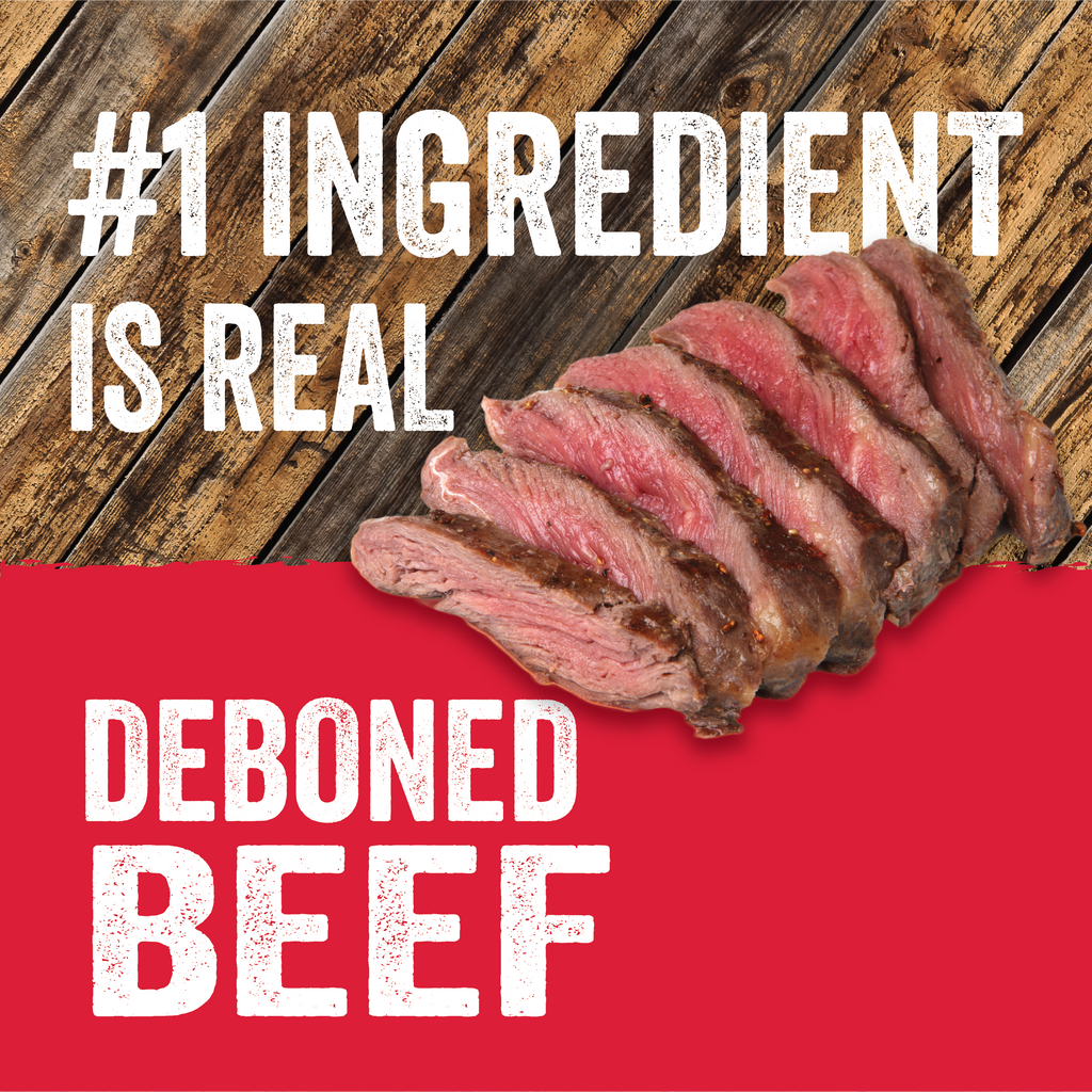 #1 ingredient is real, deboned beef