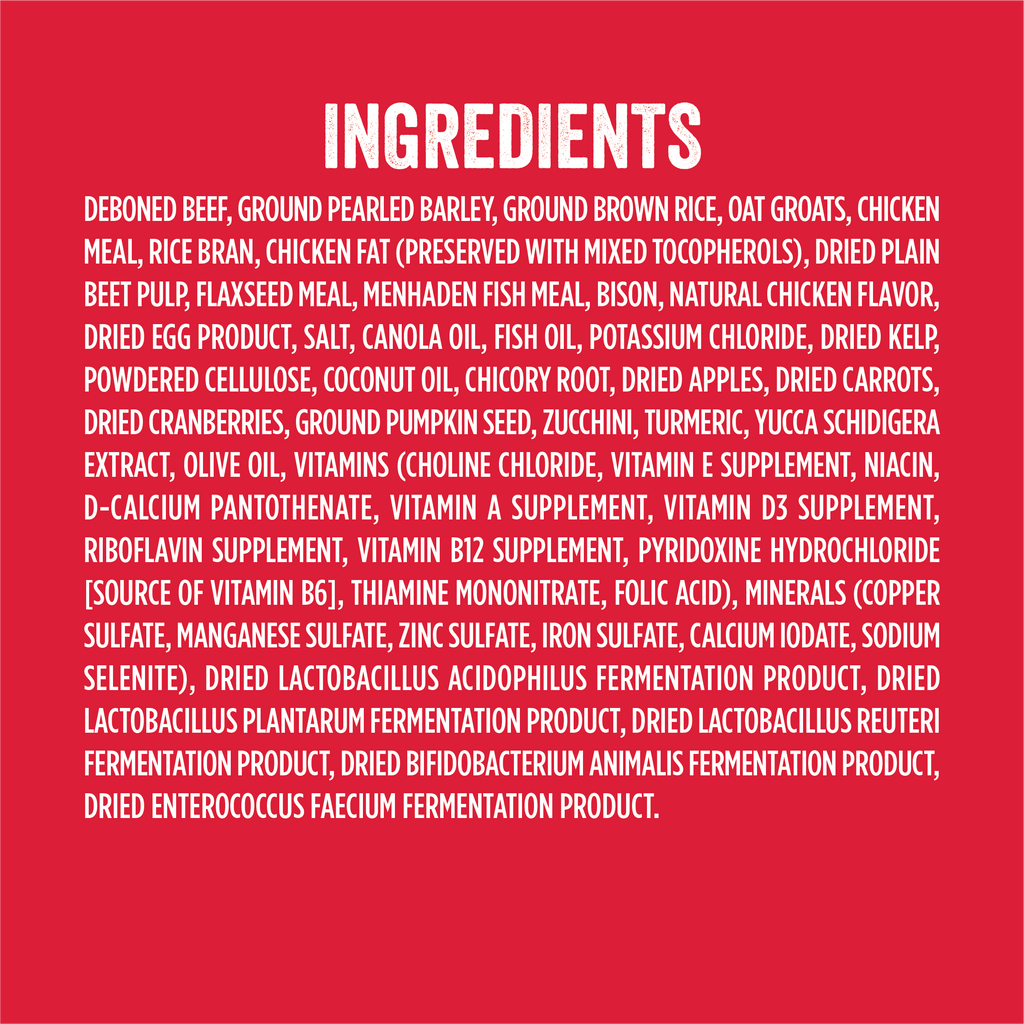 dog food barley ingredients