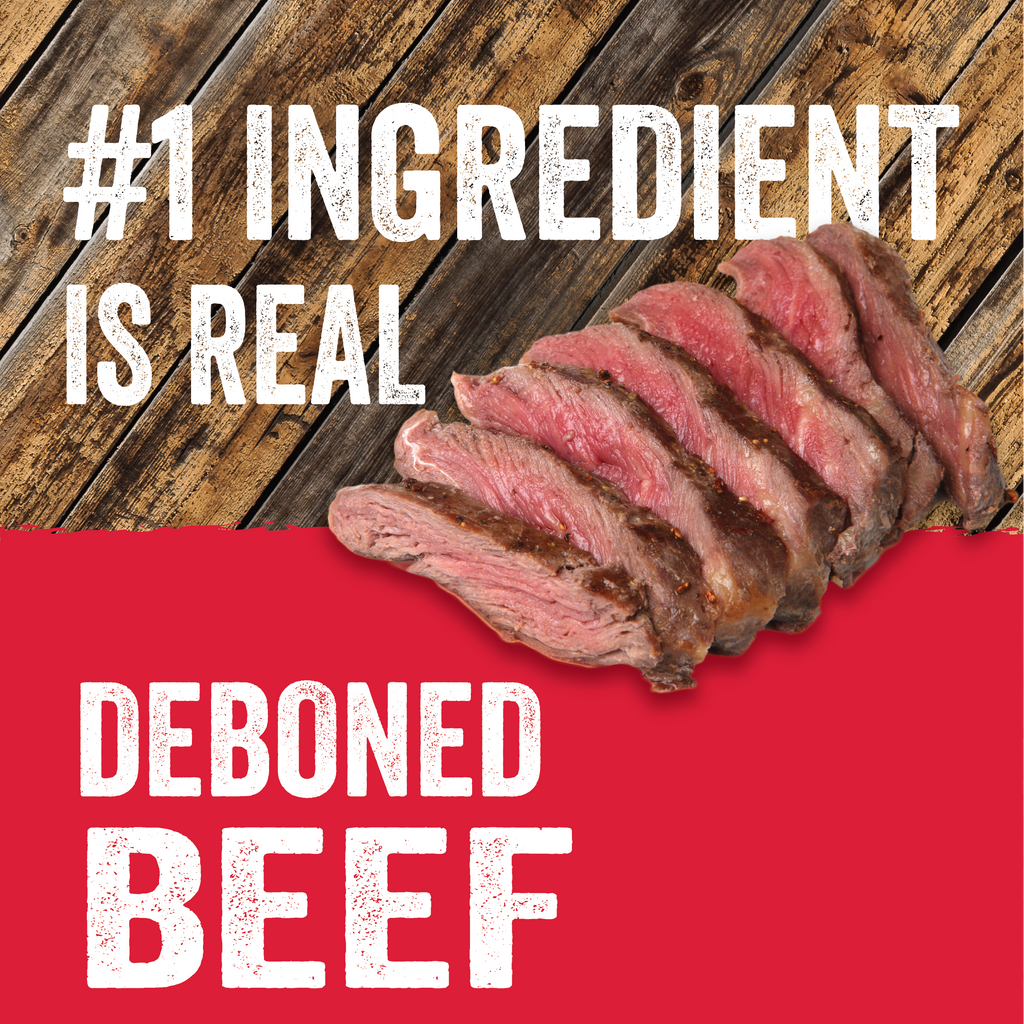 #1 ingredient is real, deboned beef