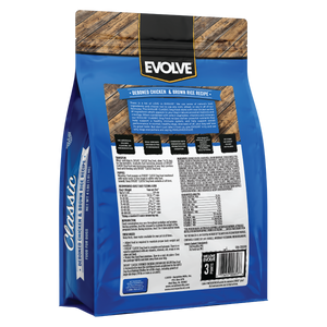 evolve classic dog food chicken, 4 LB, back Panel