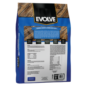evolve classic dog food chicken, 30 LB, back Panel