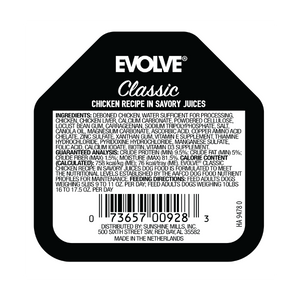 chicken and rice wet dog food ingredient panel