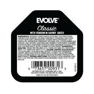 venison dog food - back label