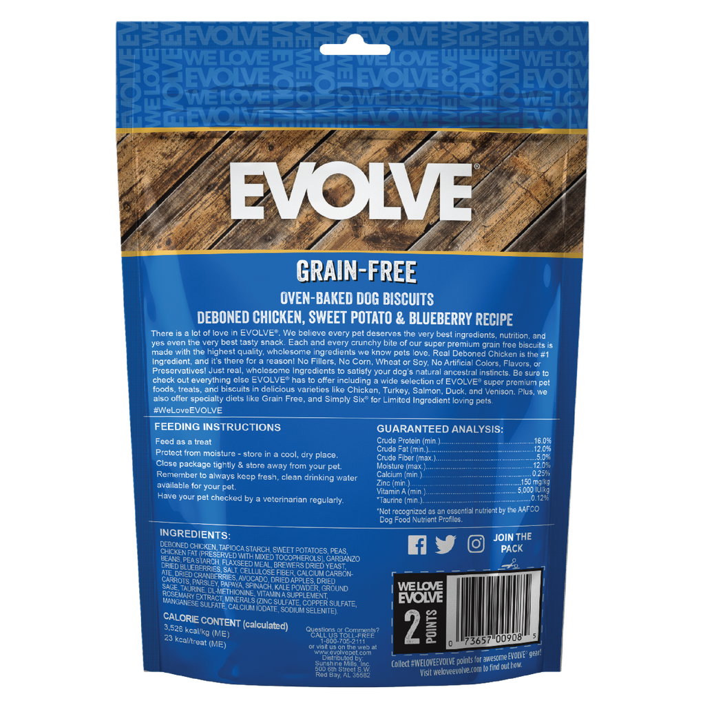 Grain Free Oven Baked Chicken Biscuits | 12 oz | Evolve