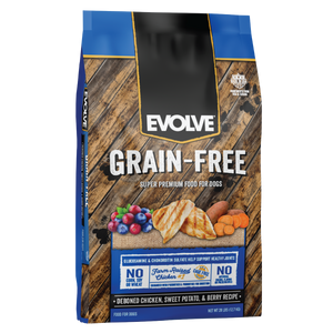 Grain Free Chicken, Sweet Potato & Berry Dog Food 28 LB, Front Panel