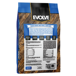 Grain Free Chicken, Sweet Potato & Berry Dog Food 28 LB, Back Panel