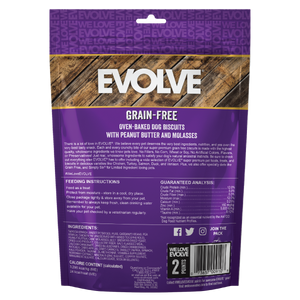 peanut butter dog treats grain free back panel
