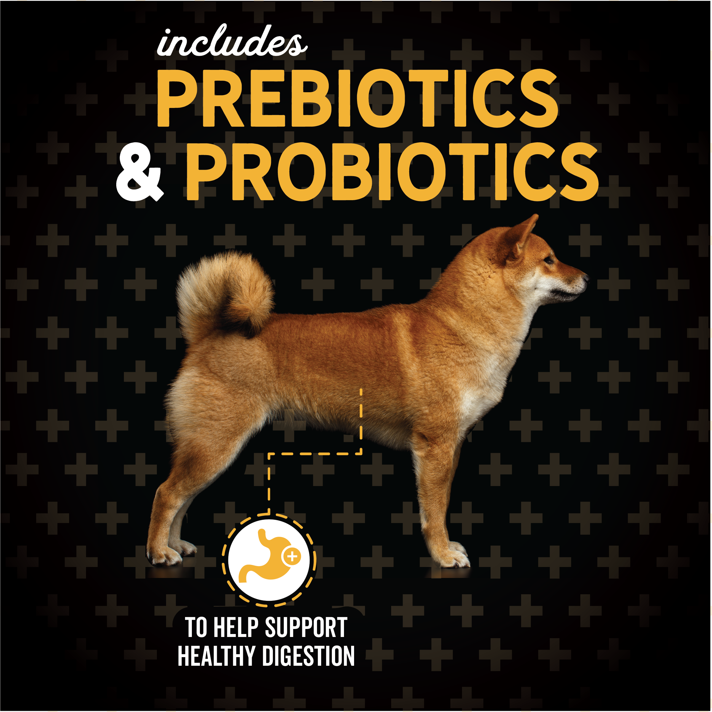 includes prebiotics and probitics