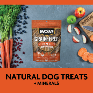Natural dog treats plus minerals