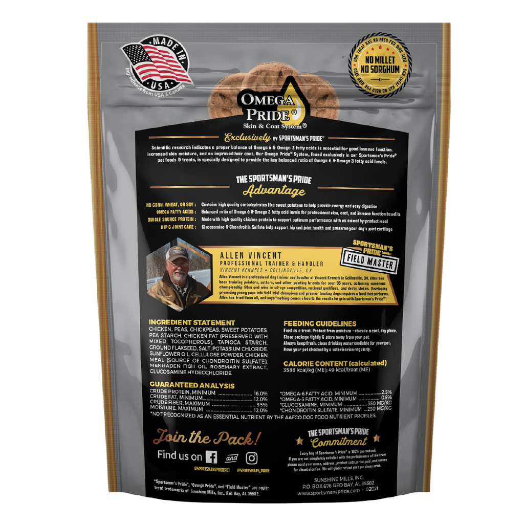 Grain Free Healthy Hip & Joint Biscuits | 12 oz, 3 LB | Sportsman's Pride Field Master