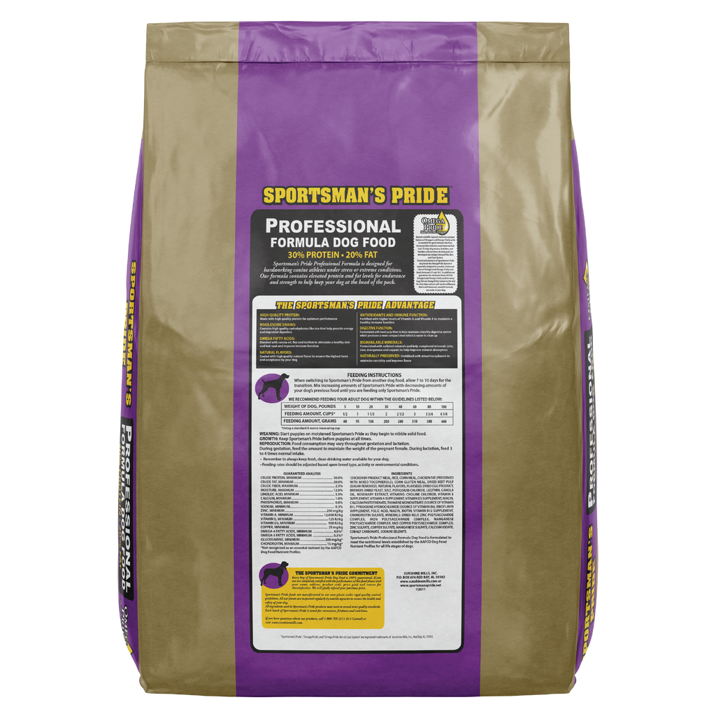purple bag dog food