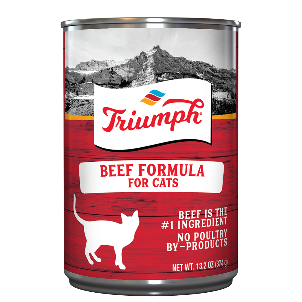 Triumph Beef Formula Wet Cat Food | 13.2 oz - 12 pk