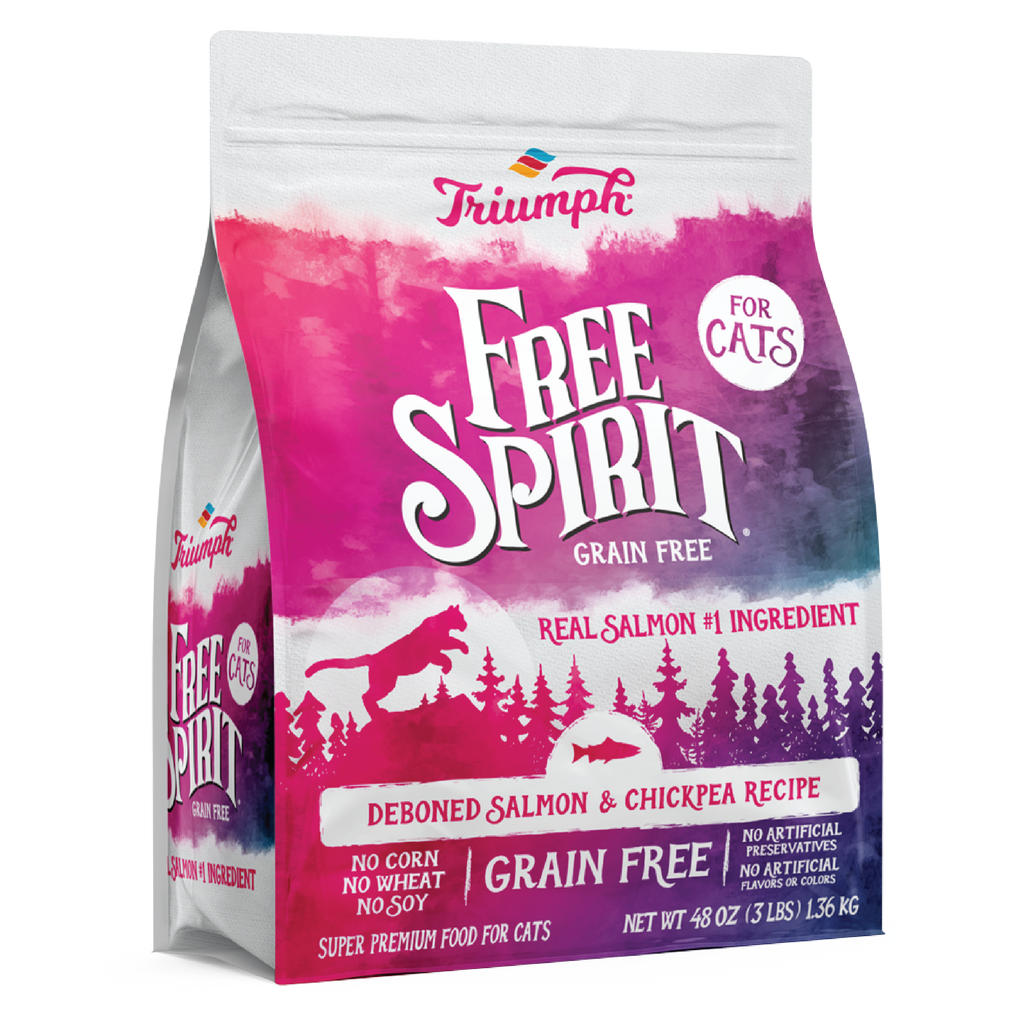 Triumph Free Spirit Deboned Salmon & Chickpea Recipe Dry Cat Food | 3 LB, 11 LB