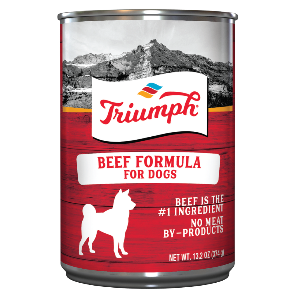 Triumph Beef Formula For Dogs Wet Dog Food | 13.2 oz - 12 pk