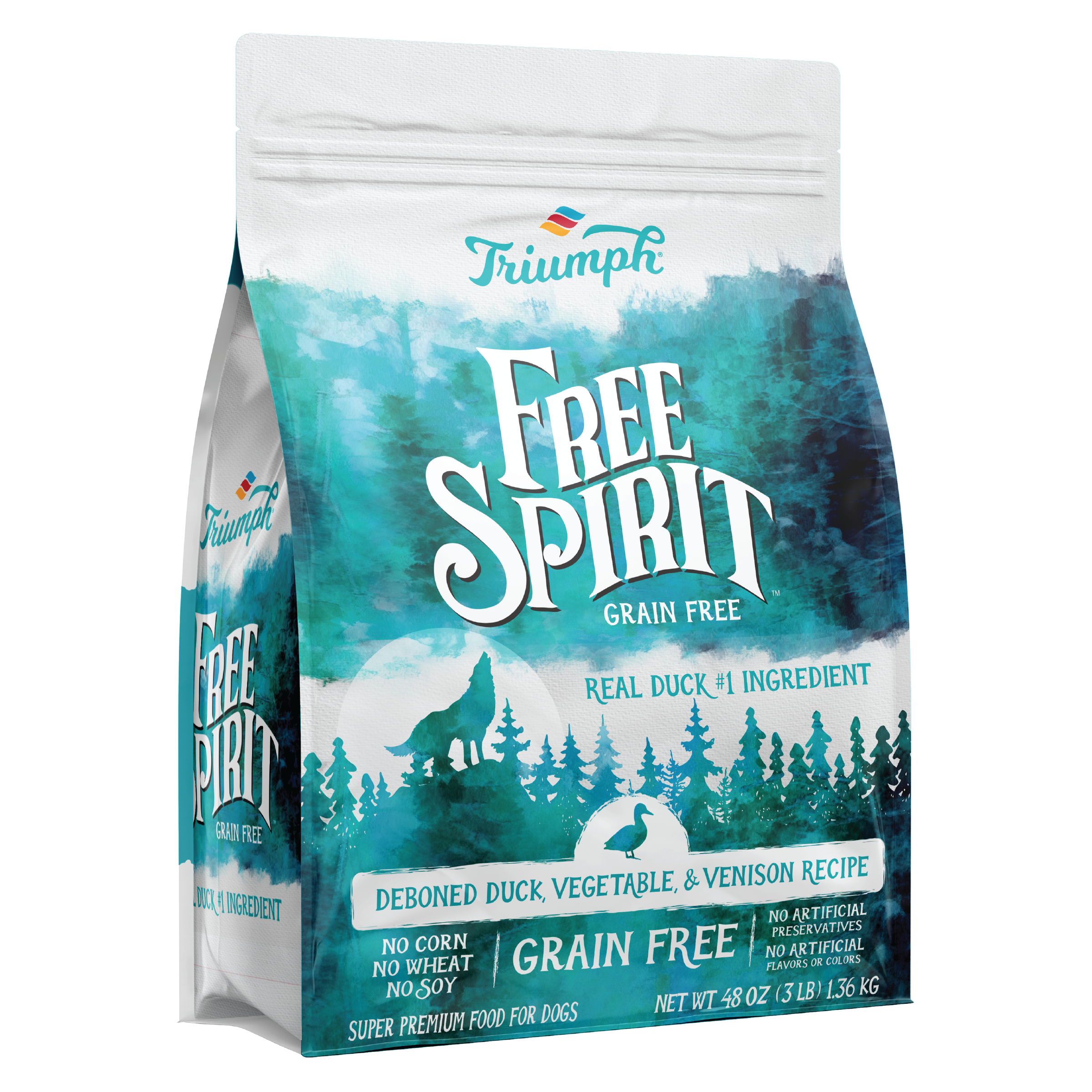 Grain Free Duck, Vegetable, & Venison Dog Food | 3 LB, 26 LB | Triumph