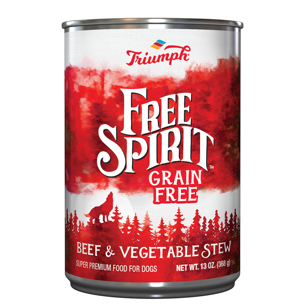 Triumph Free Spirit Grain Free Beef & Vegetable Stew Wet Dog Food | 13 oz - 12 pk