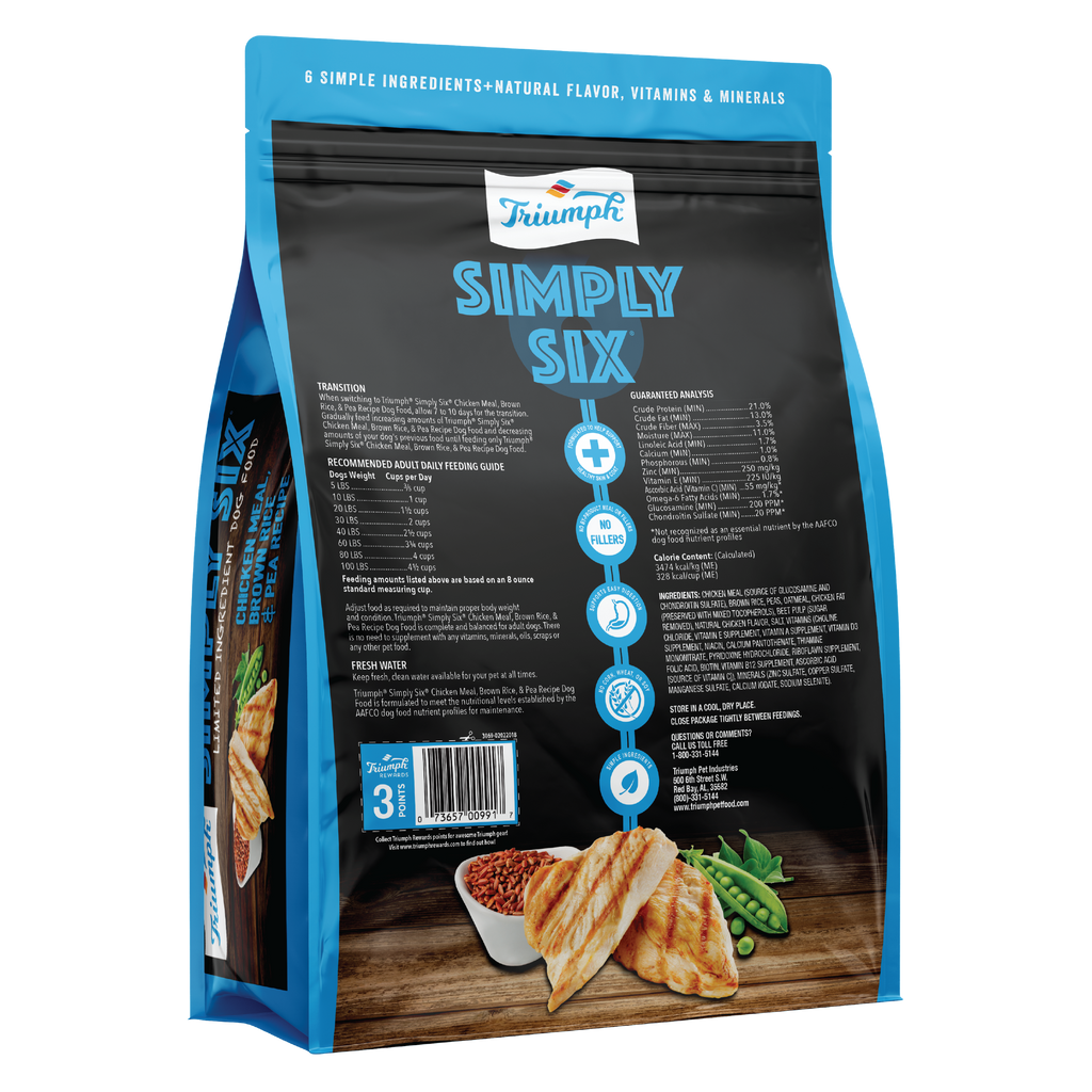 Triumph chicken & rice top recipe dry dog food
