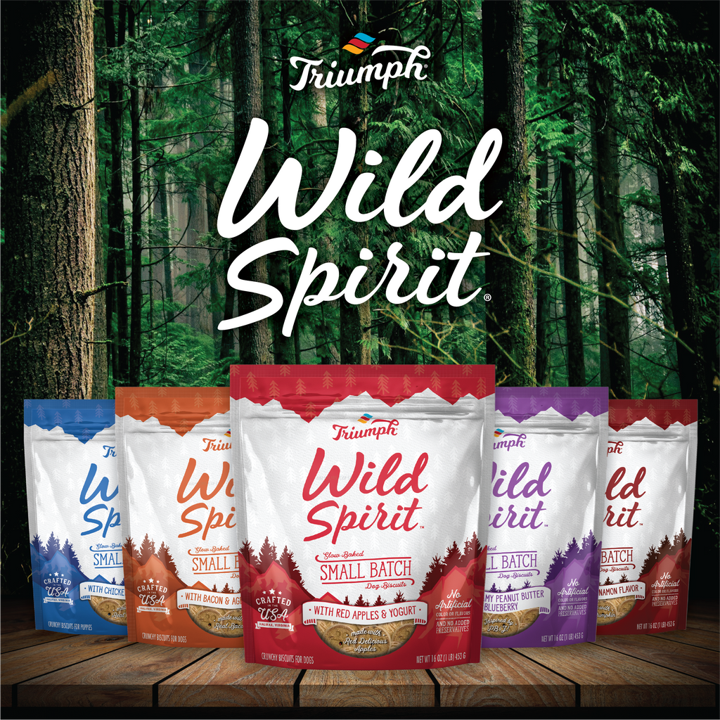 Triumph Wild Spirit Small Batch Biscuits - Red Apples & Yogurt Biscuit Dog Treats | 16 oz