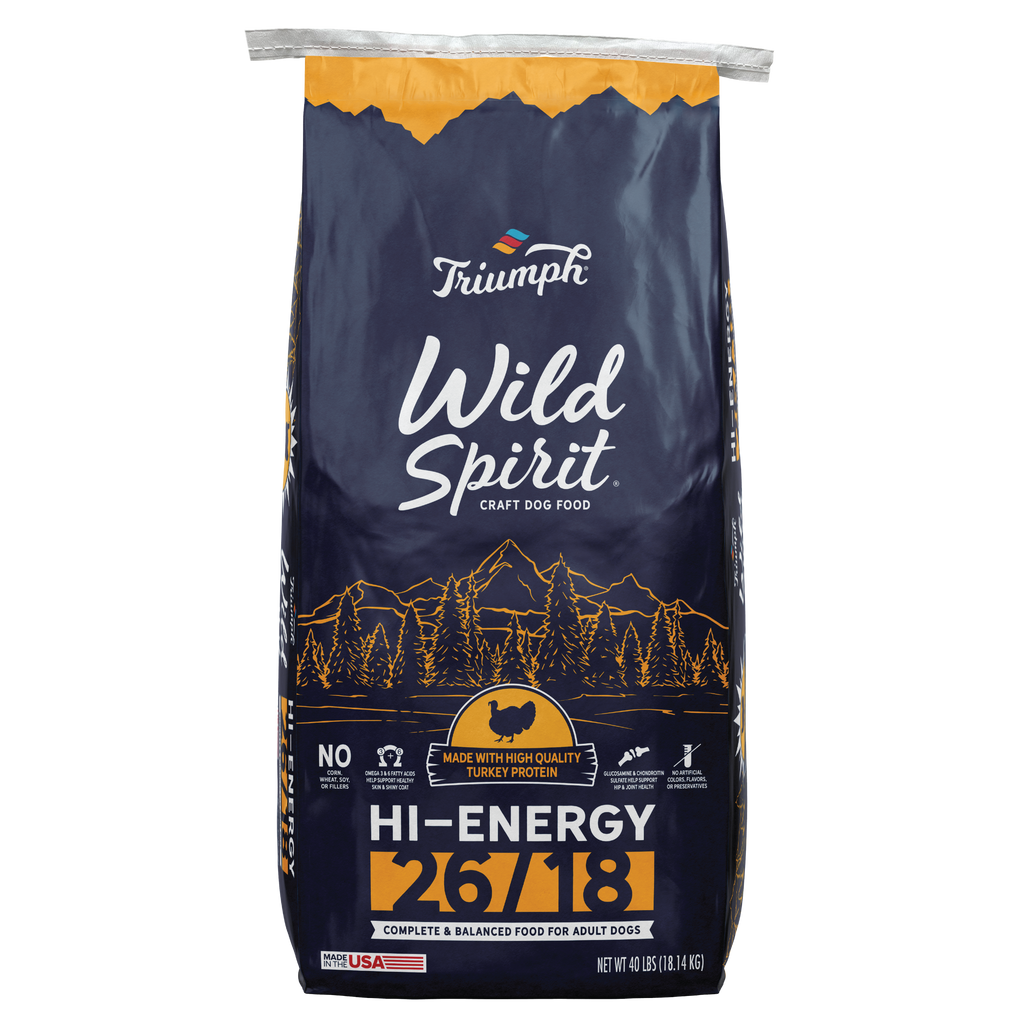 Triumph Wild Spirit Hi-Energy 26/18 Dry Dog Food | 40 LB