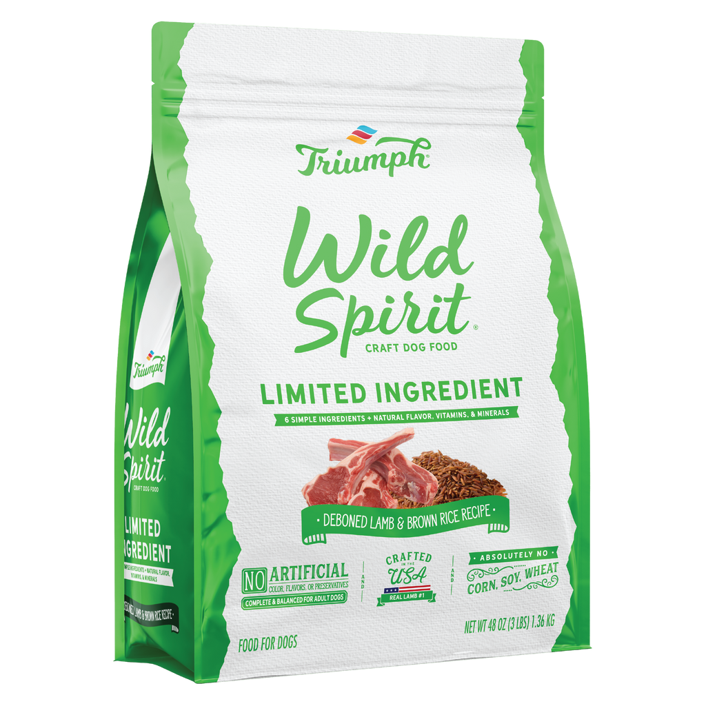 Limited Ingredient Lamb & Brown Rice Dog Food | 13 LB, 26 LB | Triumph