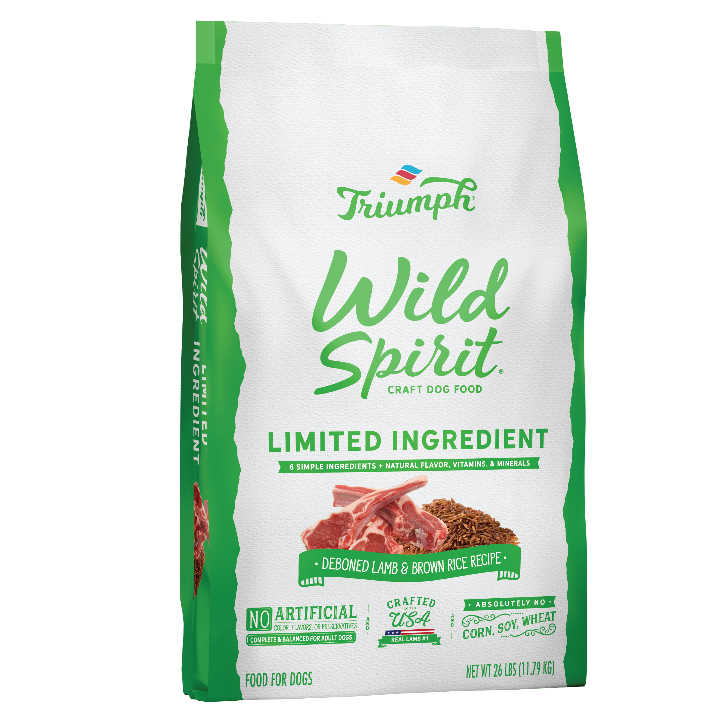 Limited Ingredient Lamb & Brown Rice Dog Food | 26 LB | Triumph