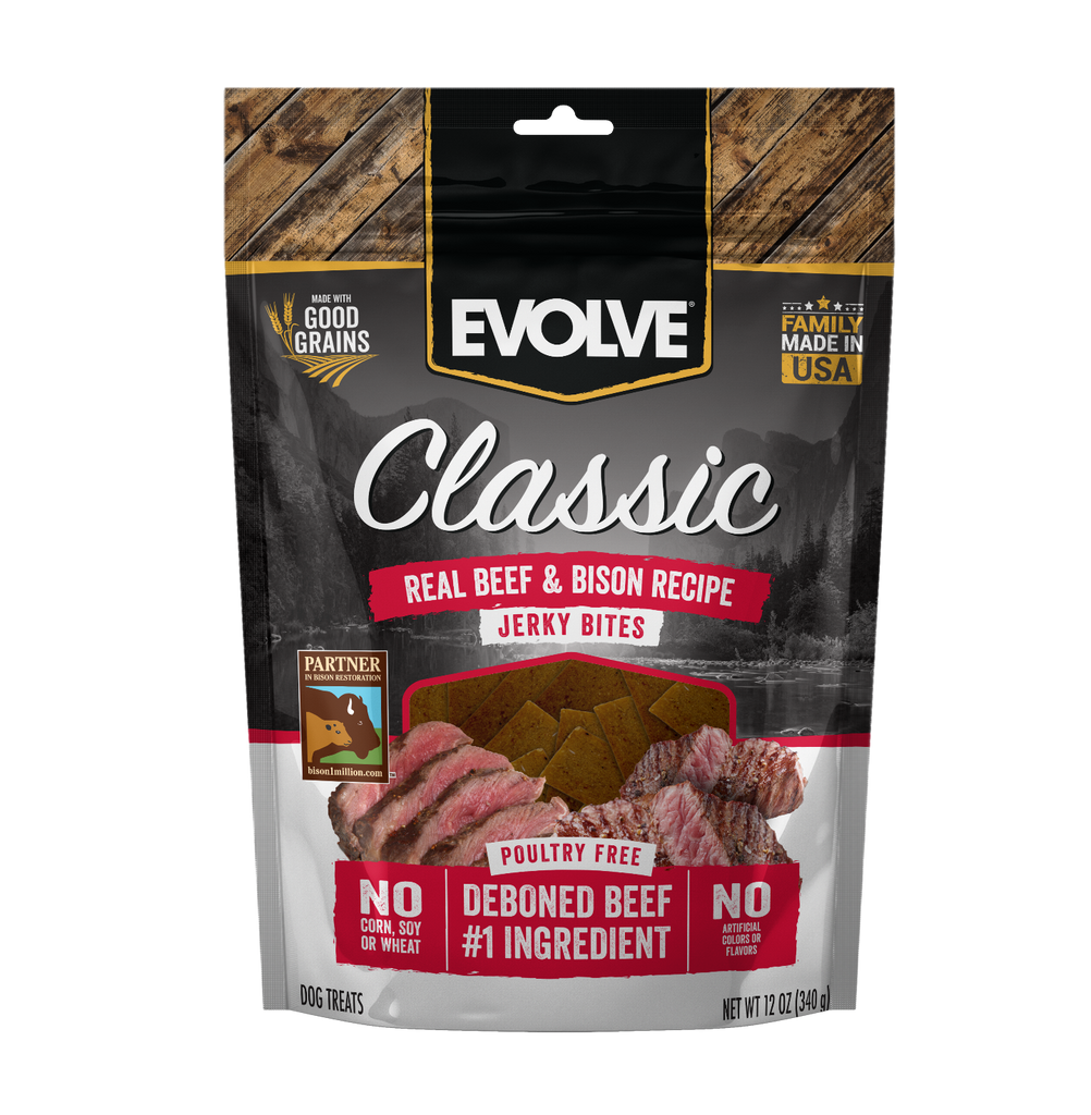 Classic Beef & Bison Jerky Bites | 12 oz | Evolve