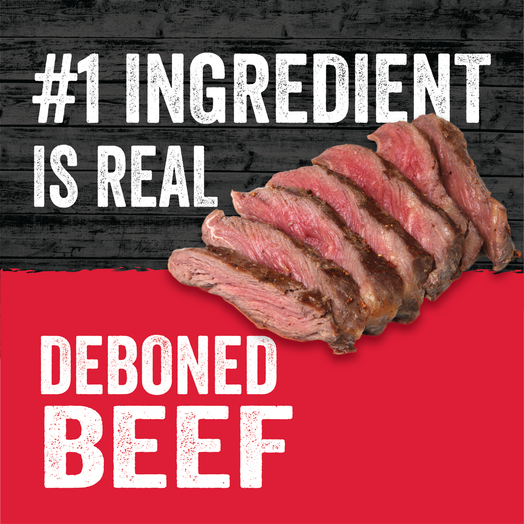 #1 ingredient is real, deboned beef