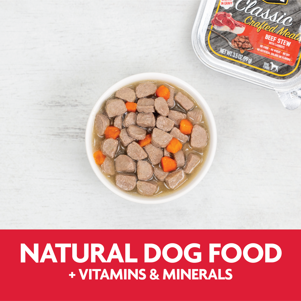 natural dog food plus vitamins and minerals