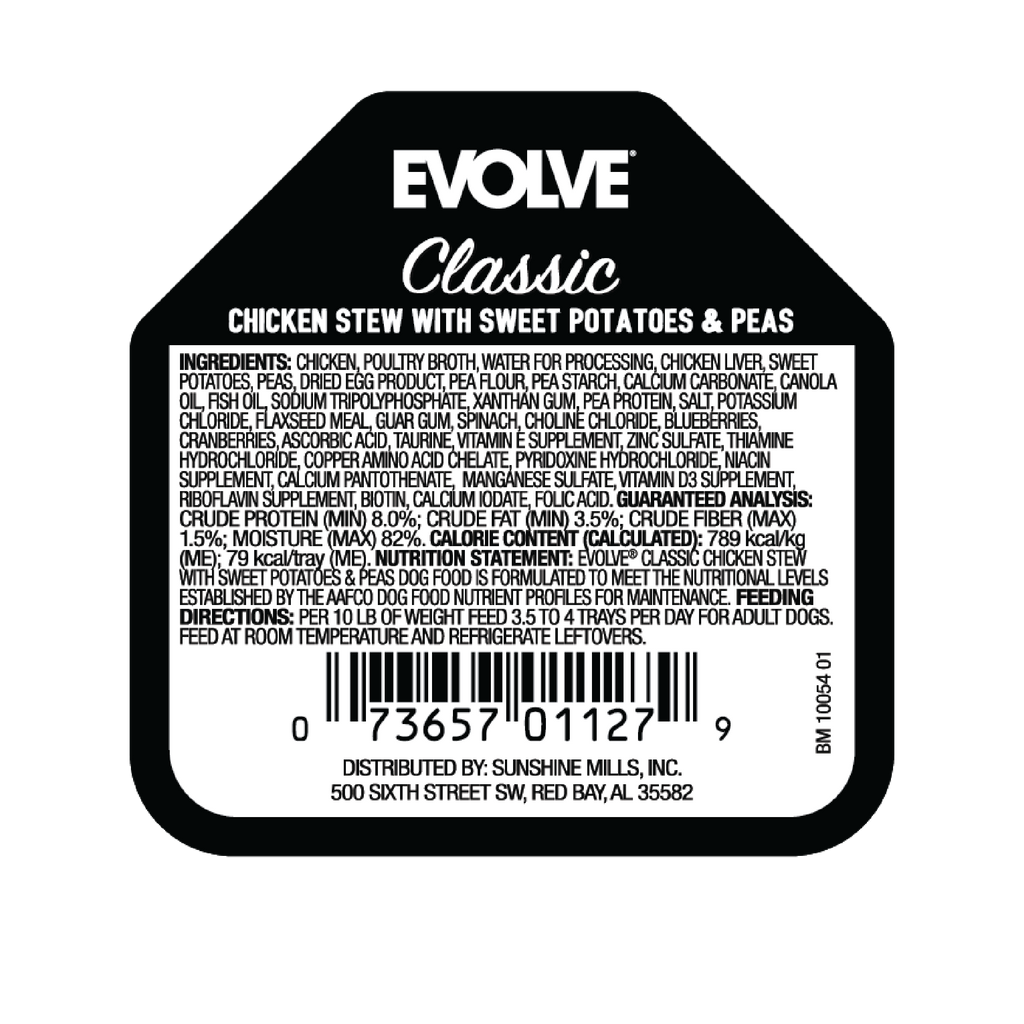 Evolve Classic Crafted Meals Chicken Stew Wet Dog Food | 3.5 oz - 15 pk