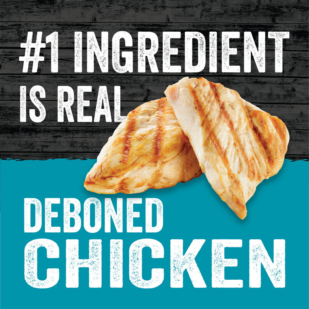 #1 ingredient is real, deboned chicken