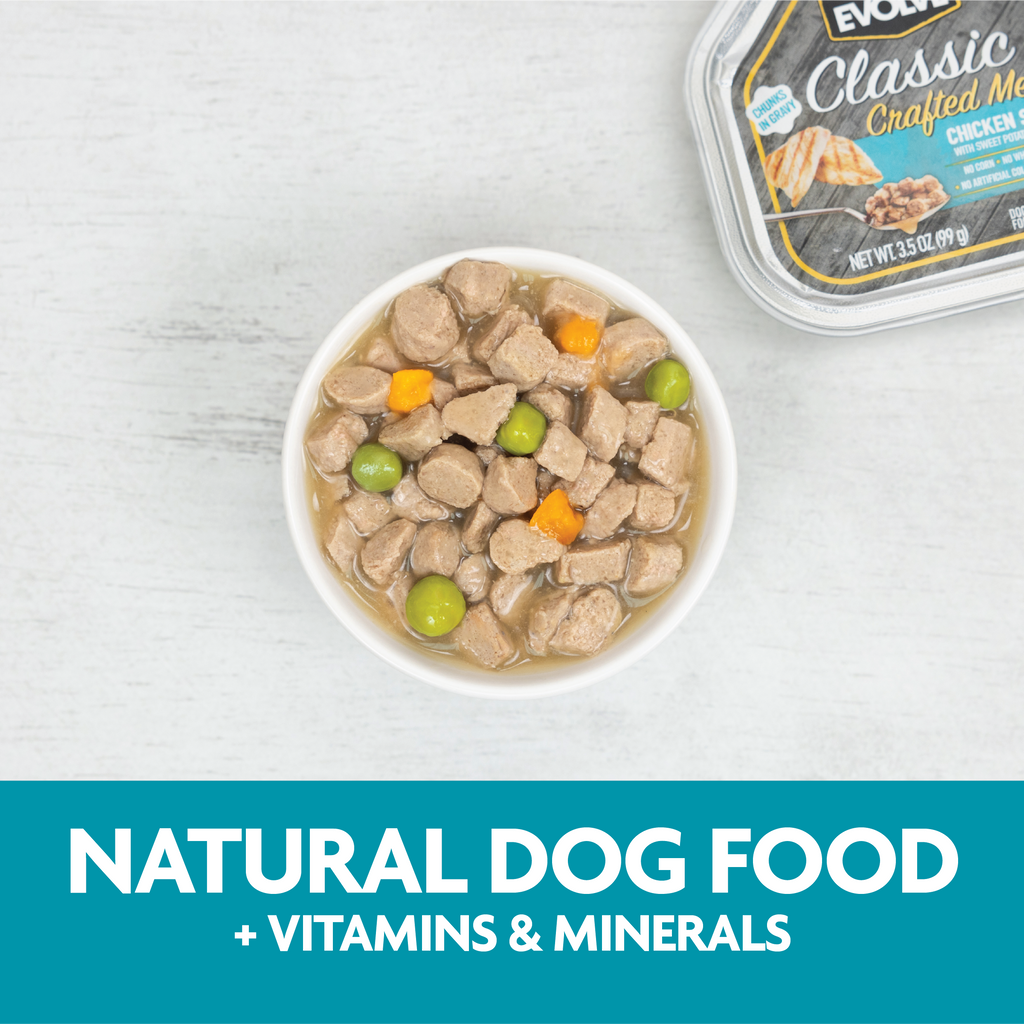 natural dog food plus vitamins and minerals