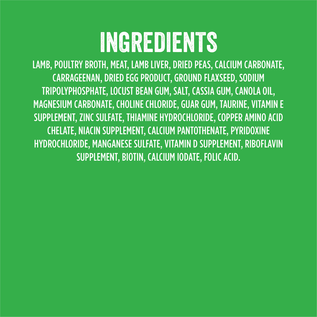 lamb canned dog food ingredients