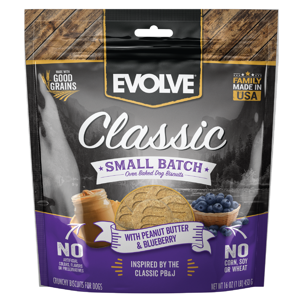 Evolve Classic Small Batch Oven Baked Biscuits with Peanut Butter & Blueberry