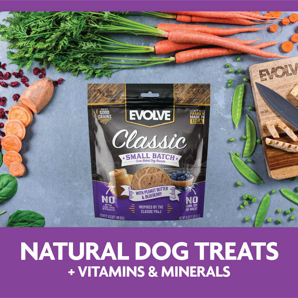 Natural dog treats with vitamins and minerals