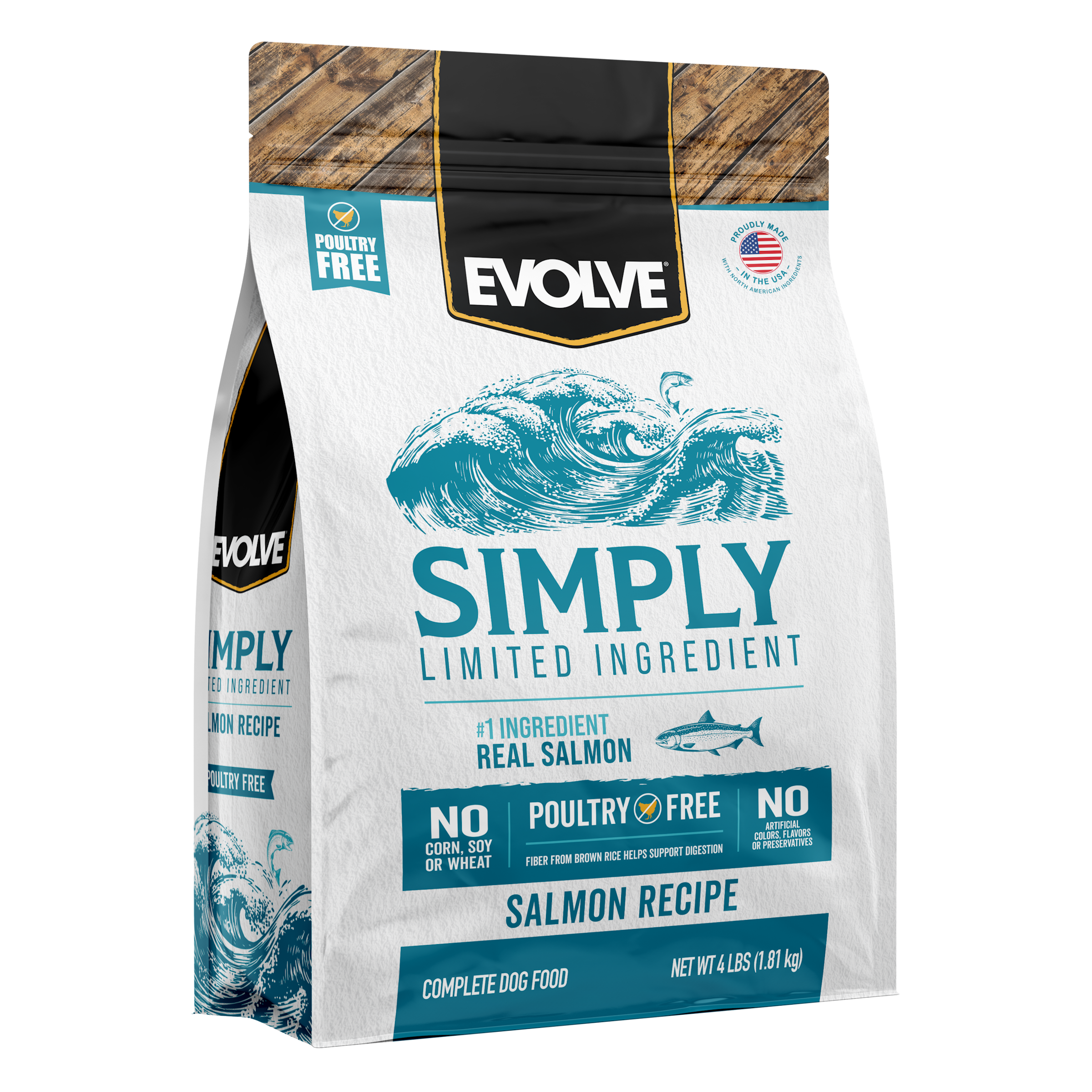 Simply Limited Ingredient Salmon Dog Food | 4 LB, 14 LB | Evolve