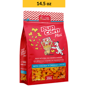 Pup Corn Plus Chicken & Cheddar Cheese Dog Treats