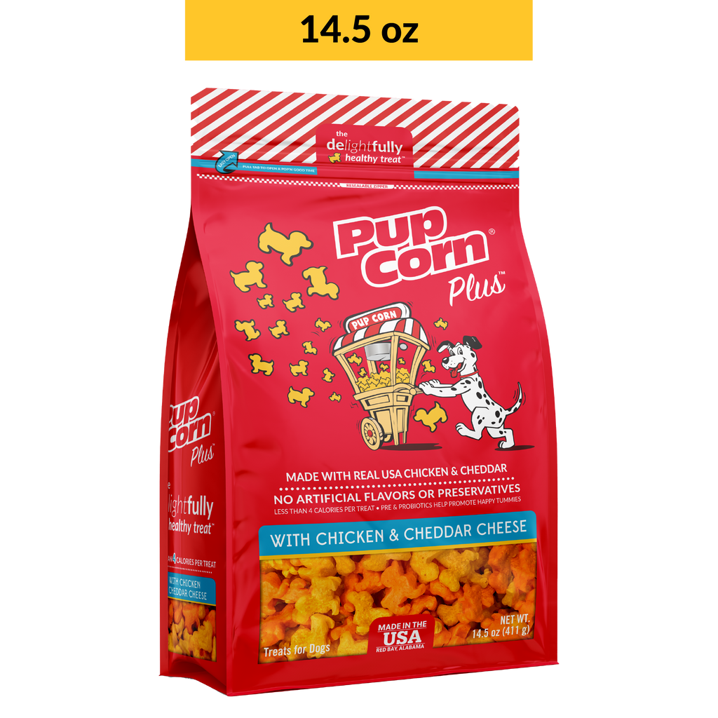 Pup Corn Plus Chicken & Cheddar Cheese Dog Treats