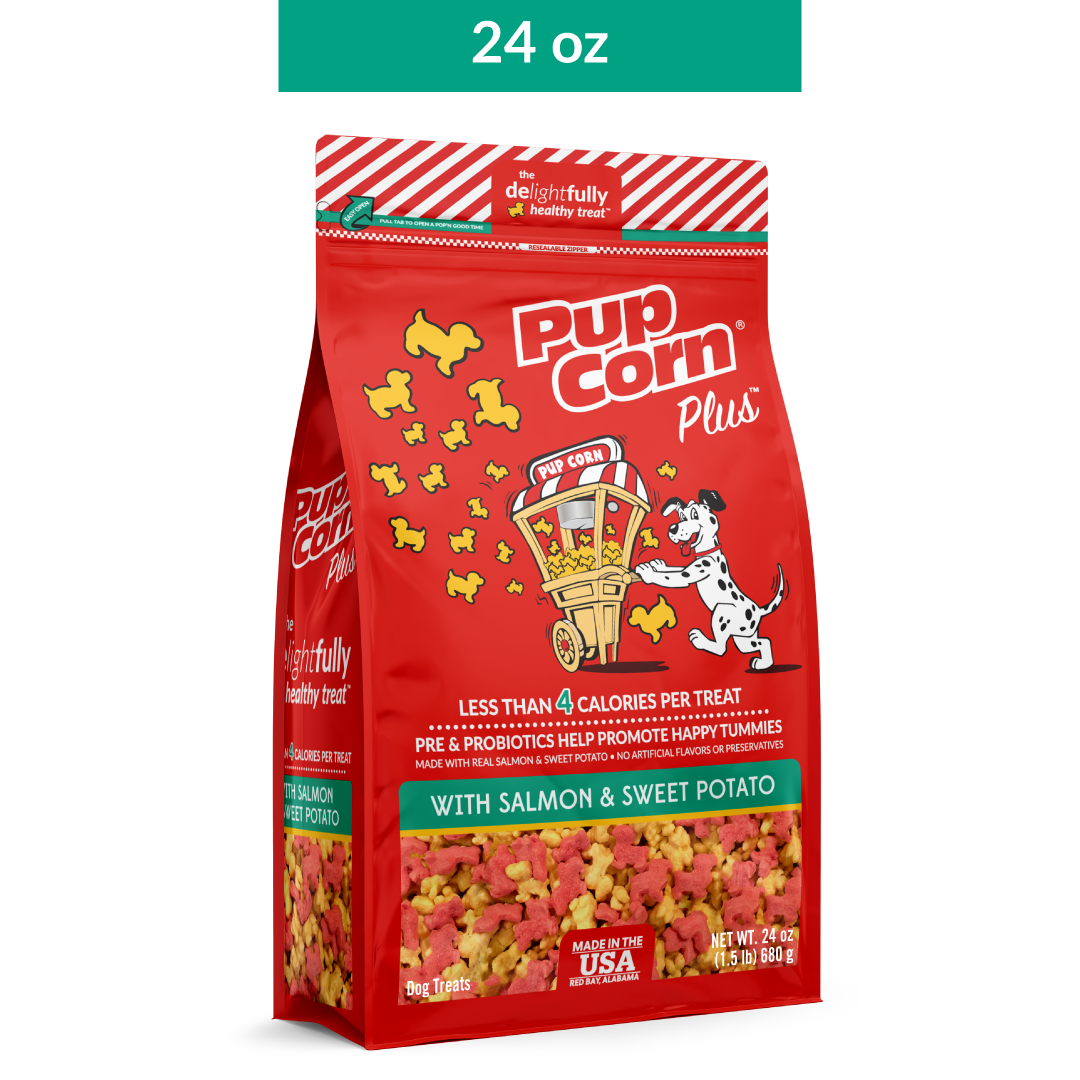Best Low Calorie Dog Treats: Pup Corn Plus Bacon Peanut Butter