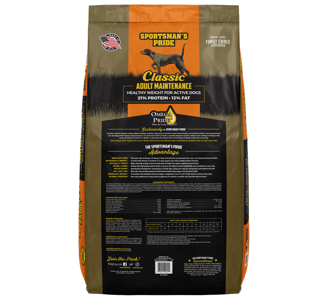 Sportsmans pride classic adult maintenance dog food