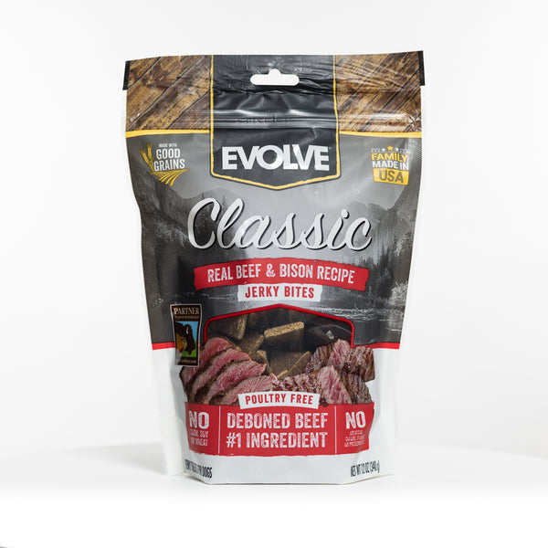 Classic Beef & Bison Jerky Bites | 12 oz | Evolve